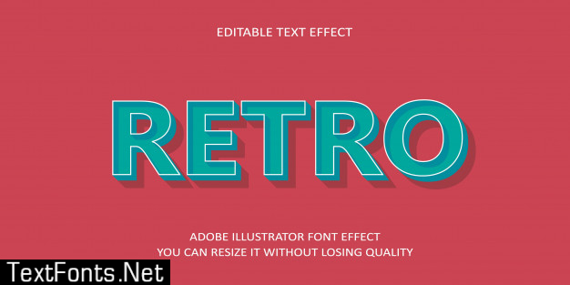 Retro editable text effect