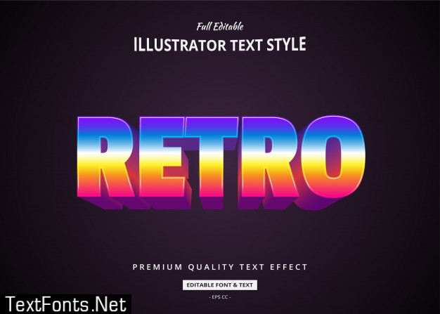 Retro text effect