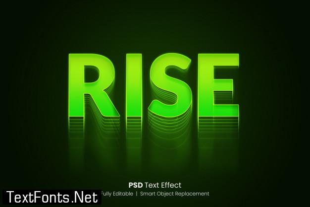 Rising text effect