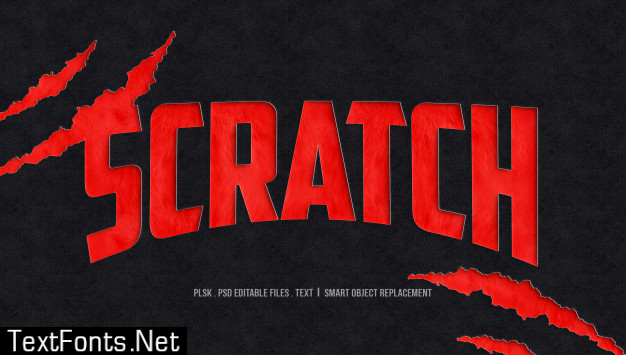 Scratch 3d text style effect