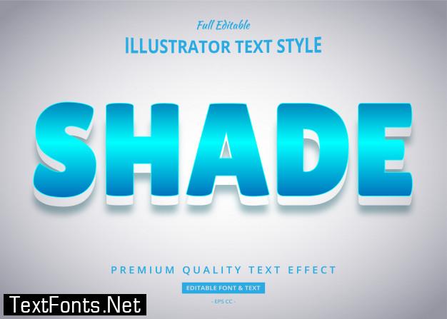 Shade 3d text style effect