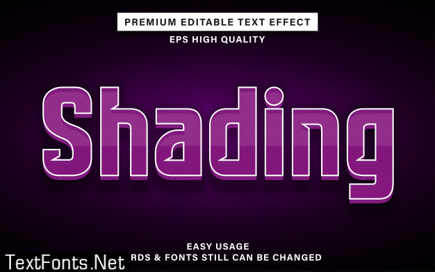 Shading text effect