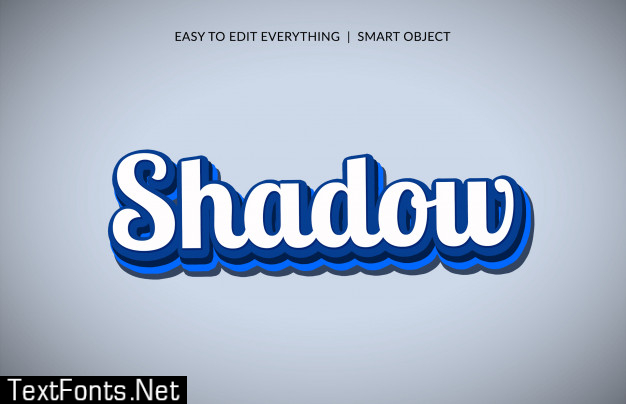 Shadow stroke style text effect