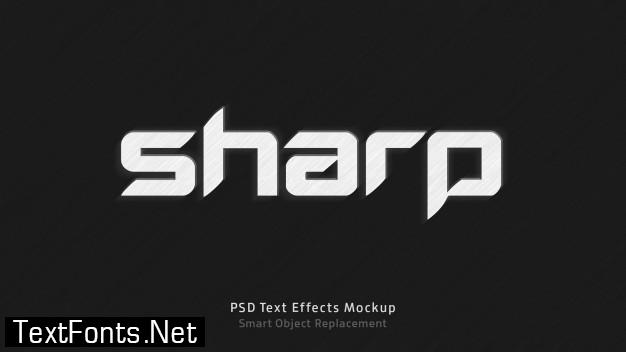 Sharp 3d text effect