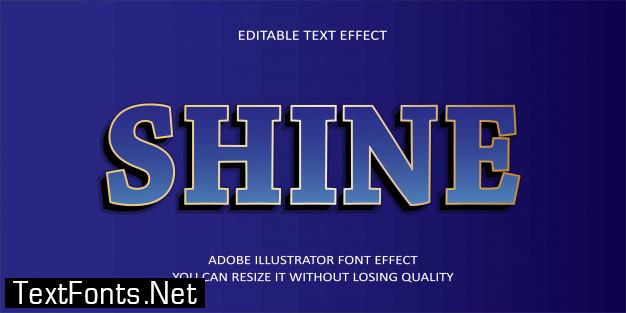 Shine editable text effect