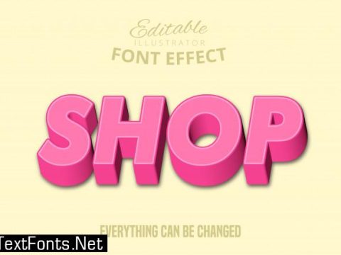 Shop text, editable text style