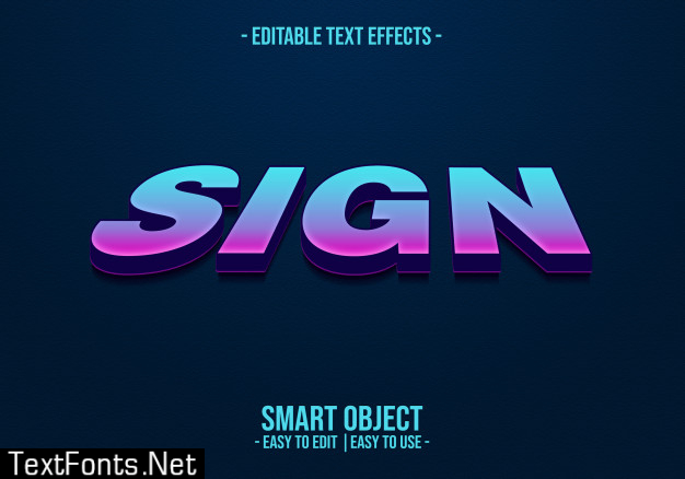 Sign text style effect