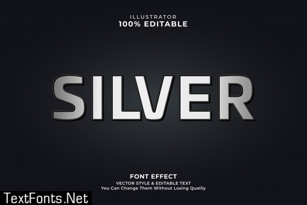 Silver minimal  text effect