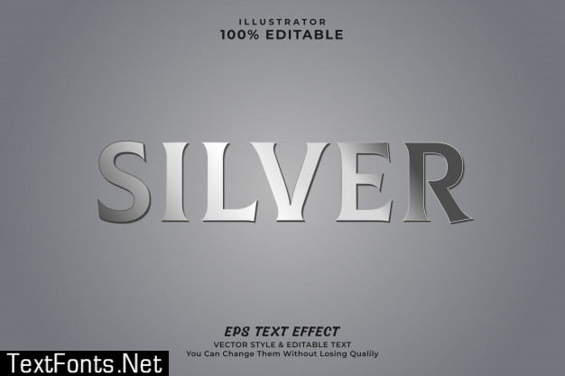 Silver text effect