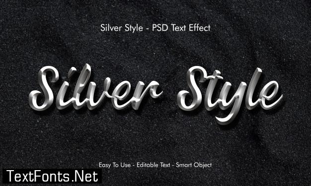 Silver text effect