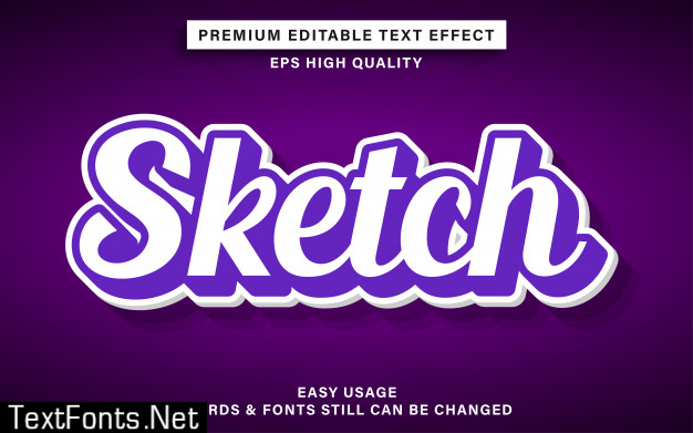 Sketch text effect