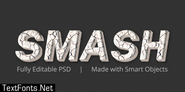 Smash text style effect