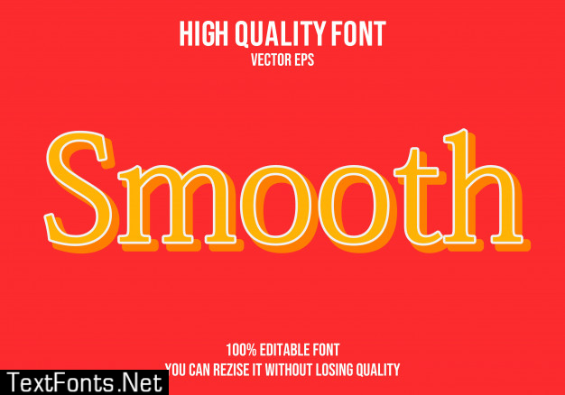 Smooth editable text effect