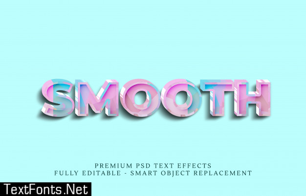 Smooth text style effect , premium text effects