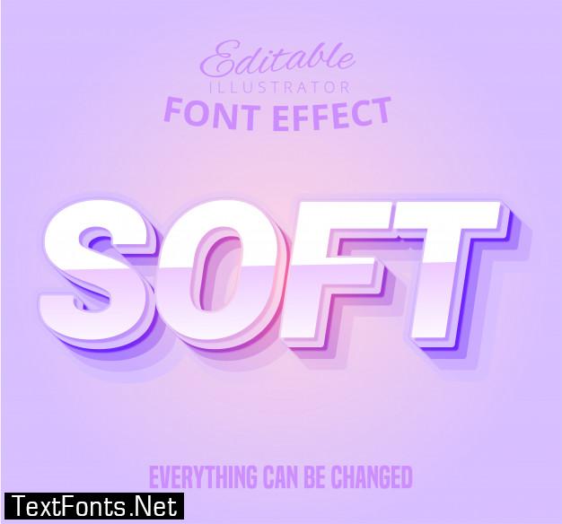 Soft text, editable text effect