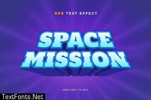 Space game text effect