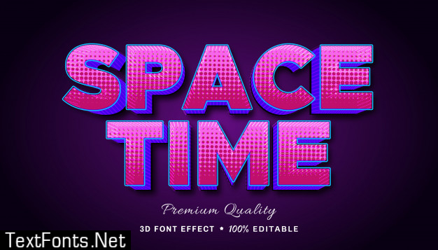 Space time  - editable text effect