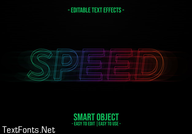 Speed text style effect