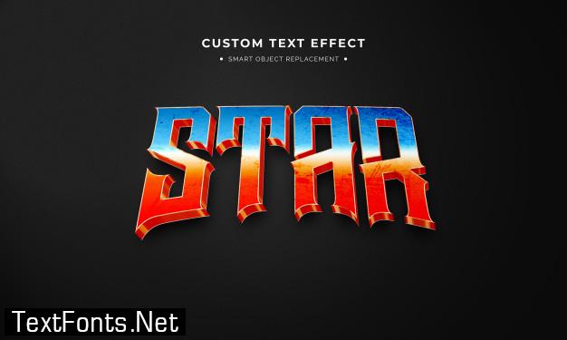 Star 3d text style