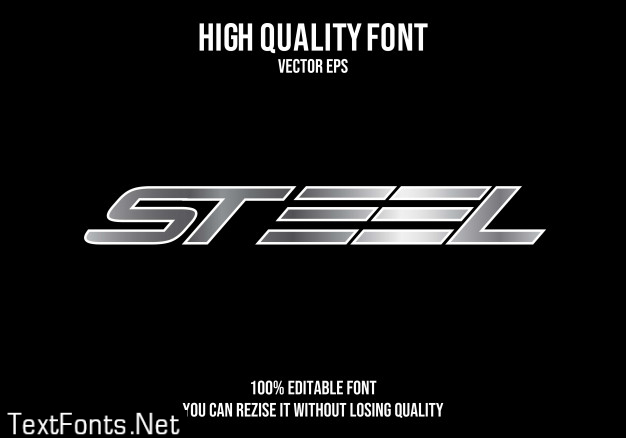 Steel editable text effect