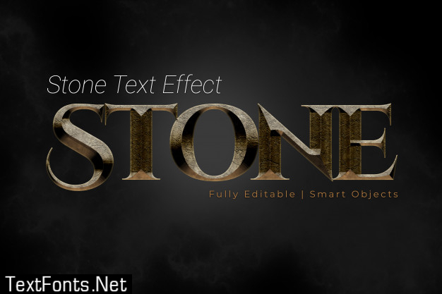 Stone text effect