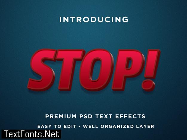 Stop 3d text effect