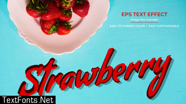 Strawberry text effect