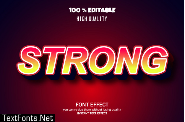 strong-text-style-editable-font-effect