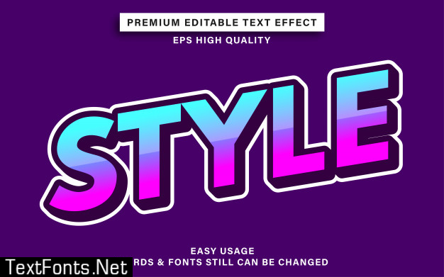 Style text effect