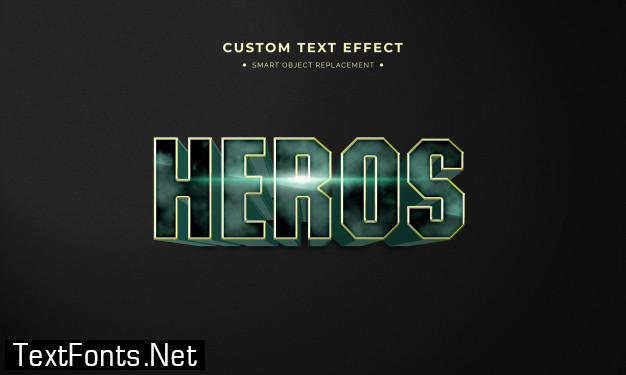 Superhero movie 3d text style effect