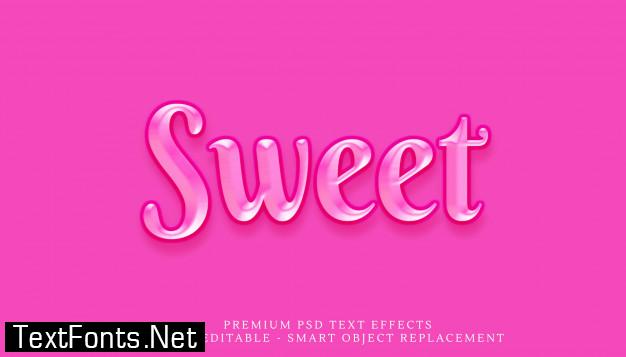 Sweet 3d text style effect