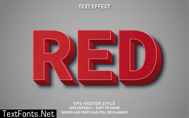 Text effect red