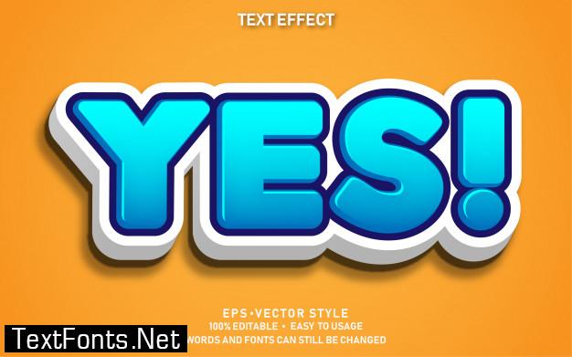 Text effect yes