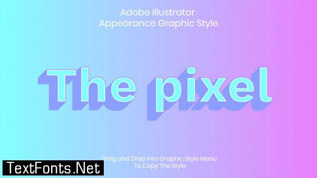 The pixel text style effect template