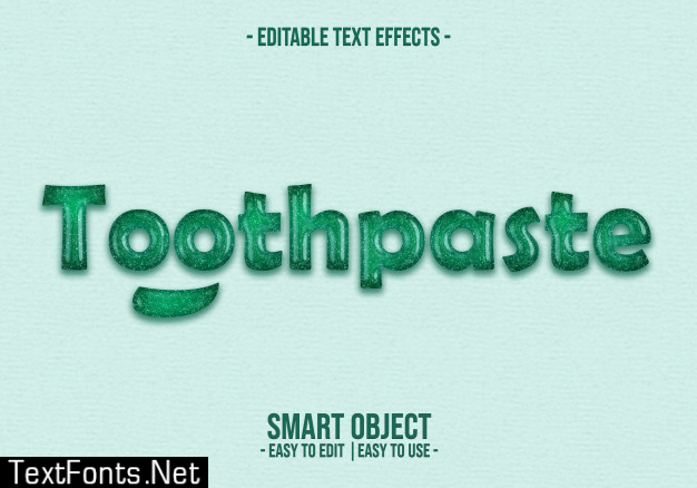 Toothpaste text effect