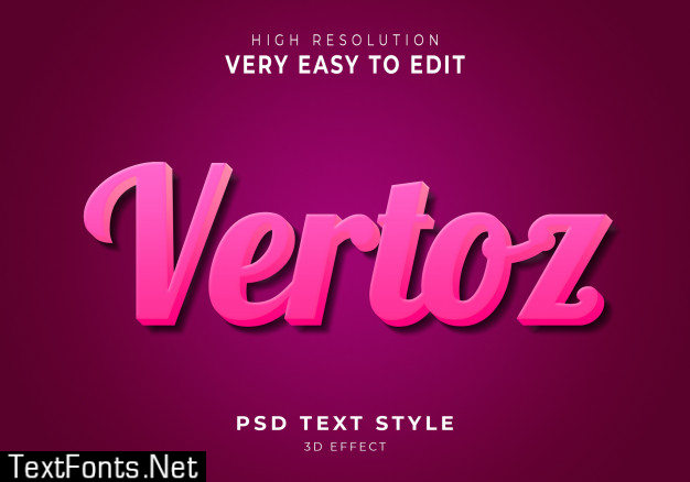 Vertoz modern text effect