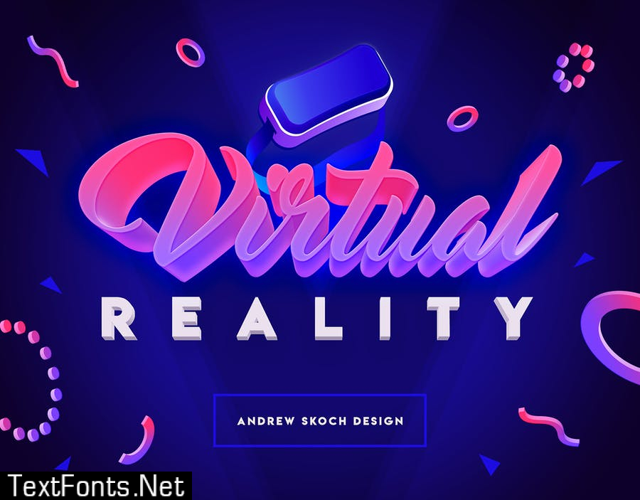 Vibrant 3D Text Effects 75TNV3R