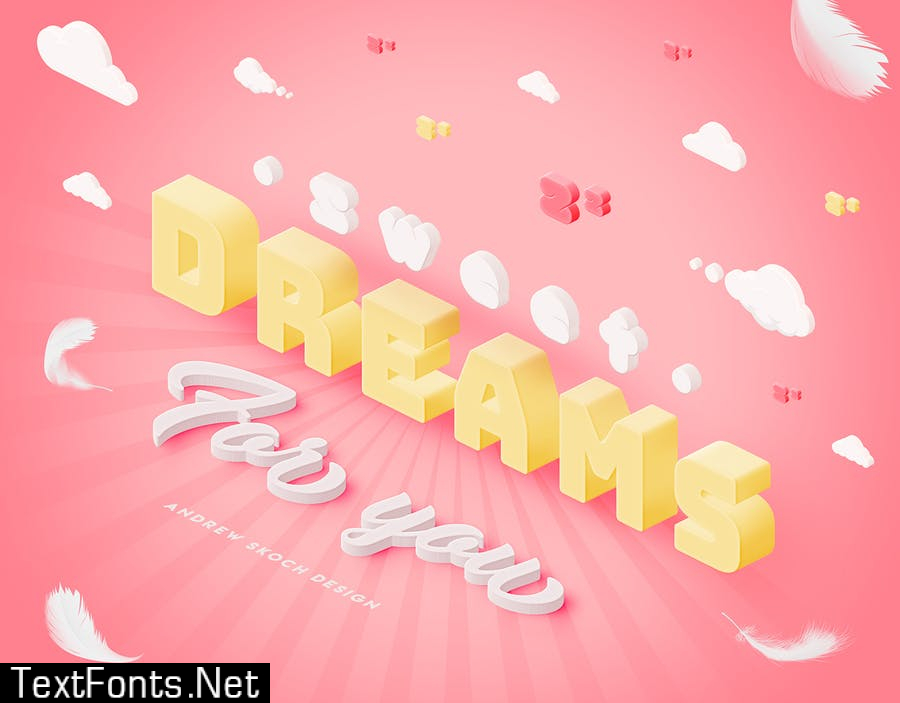 Vibrant 3D Text Effects 75TNV3R