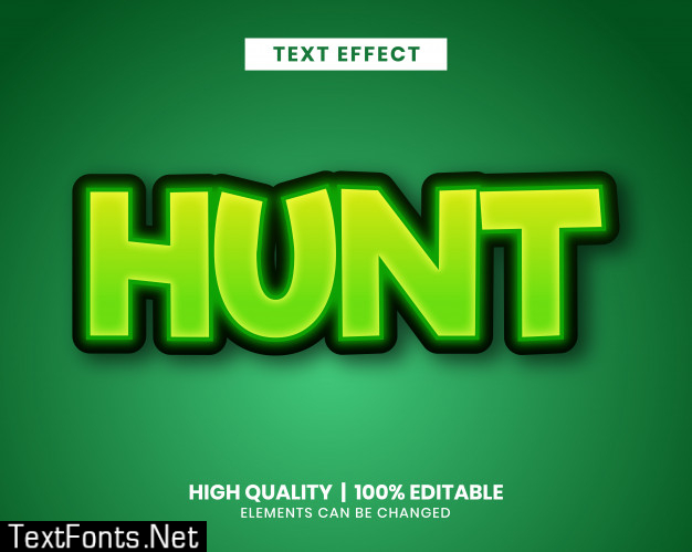 Vibrant green color text effect for game title