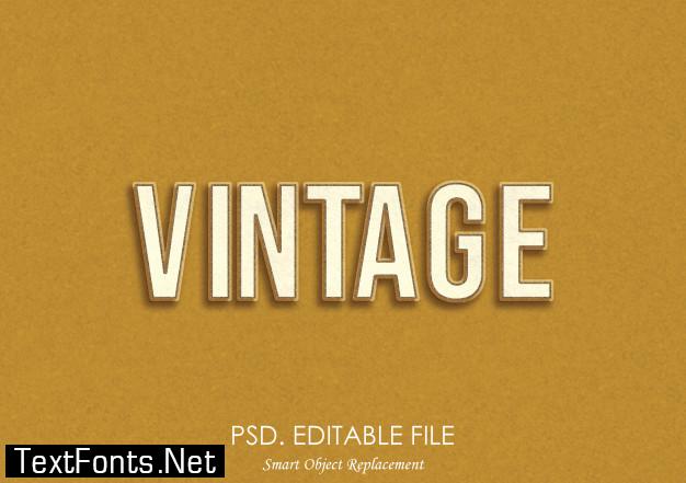 Vintage 3d text effect