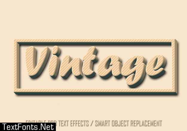 Vintage editable text effect