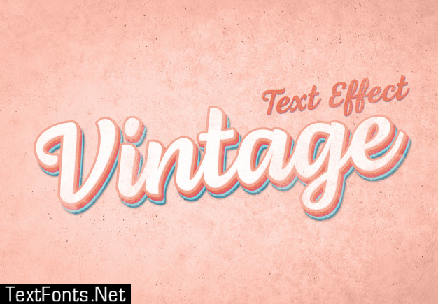 Vintage text effect mockup