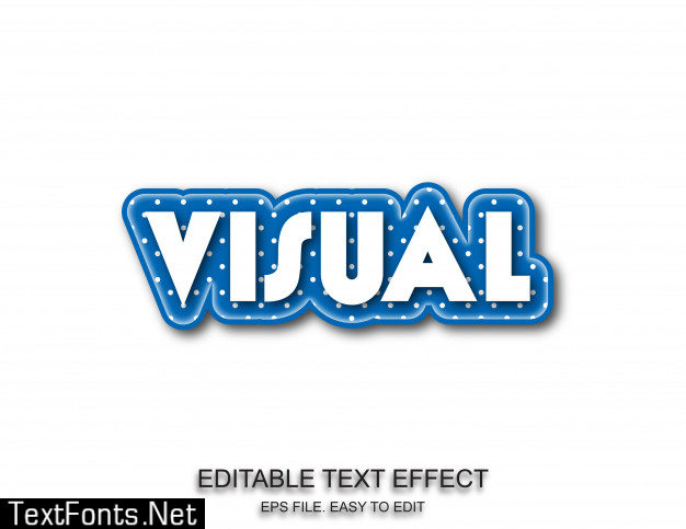 Visual font effect style