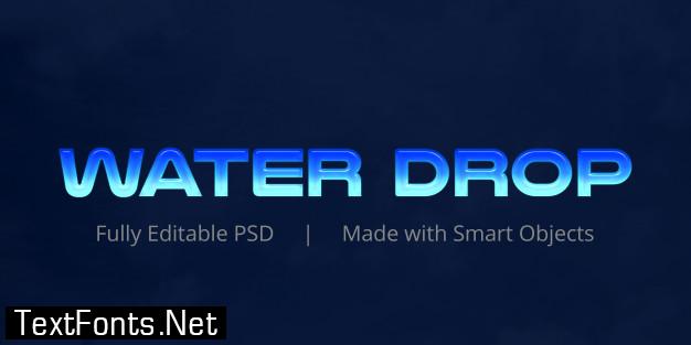 Water drop text effect