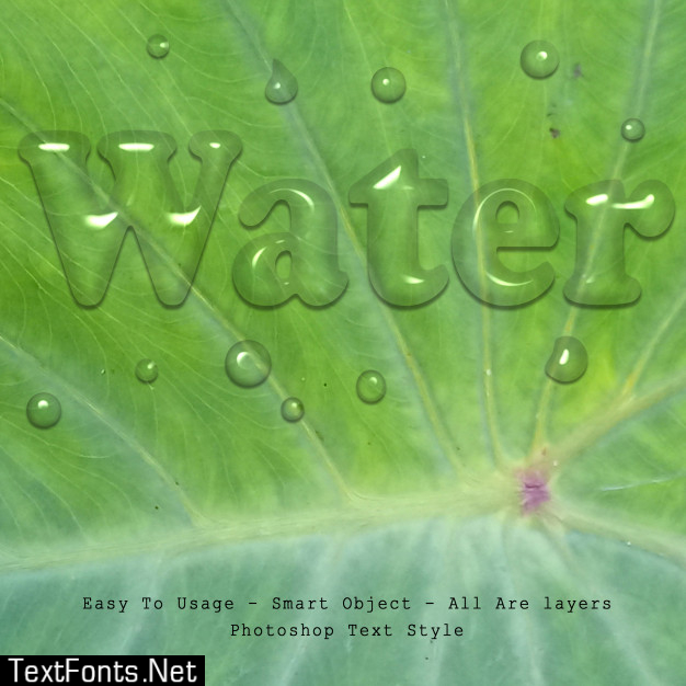 Water text style effect