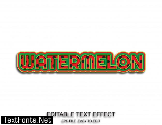 Watermelon text effect