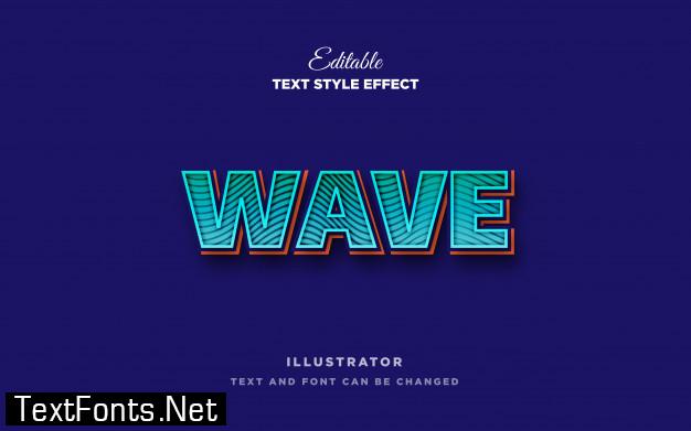 Wave text style effect