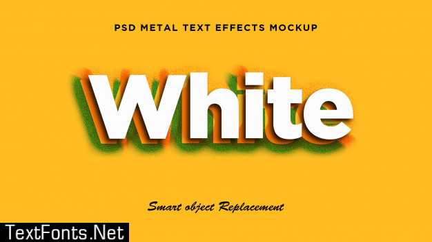 White 3d text style effect