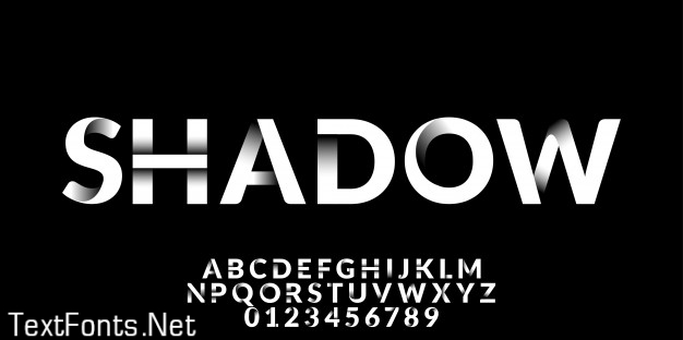 White shadow effect font