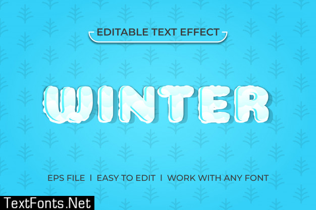 Winter cool text effect